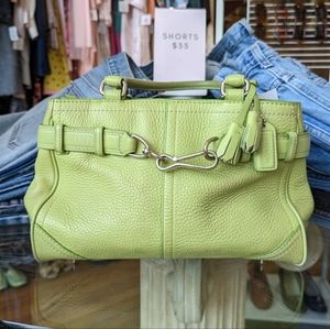 Lime green coach handbag
